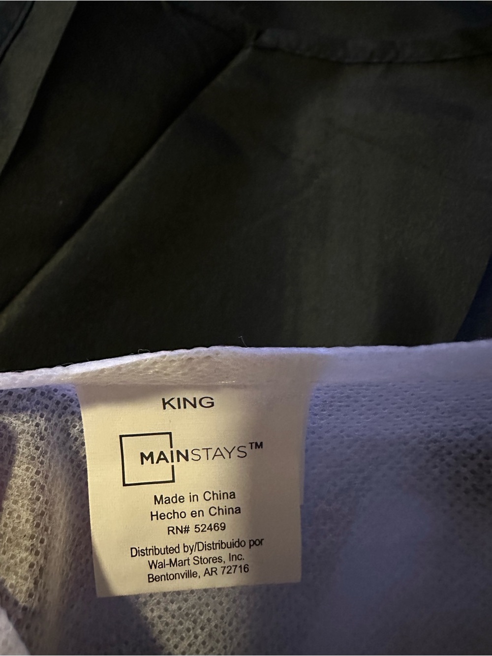 Mainstays King size Black Bed Skirt